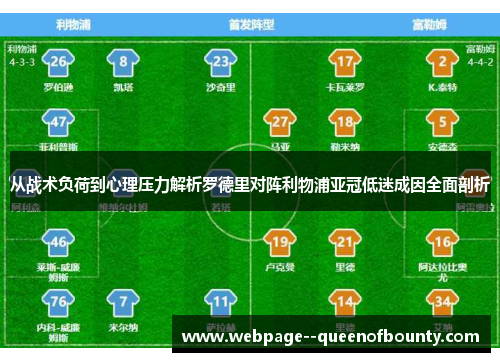从战术负荷到心理压力解析罗德里对阵利物浦亚冠低迷成因全面剖析